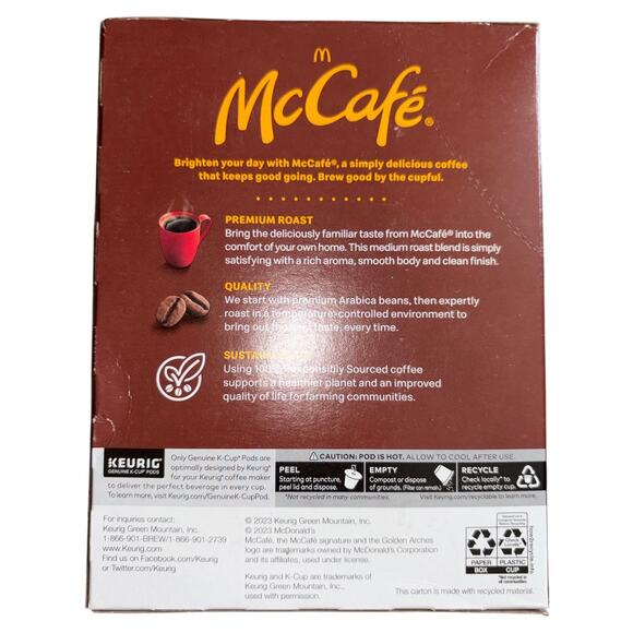 4x McCafe Premium Roast Keurig K-Cup Coffee Pods - Medium Roast - 96 Total Pods - Picture 2 of 3